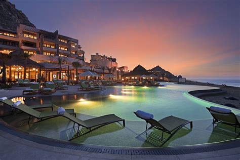Wallpaper Cabo San Lucas, Mexico, Resort, Hotel, sunset, sunrise, pool, sunbed, light, travel ...
