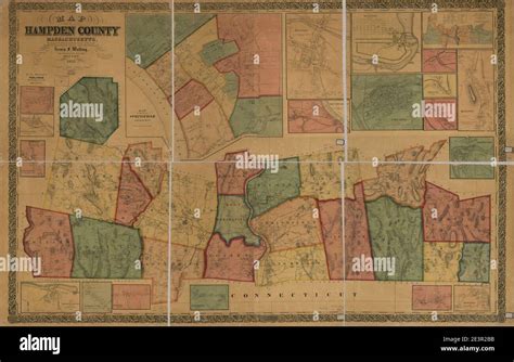 Map of Hampden County, Massachusetts Stock Photo - Alamy