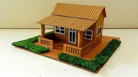 Cardboard House with Garden, DIY Easy Miniature Crafts #47