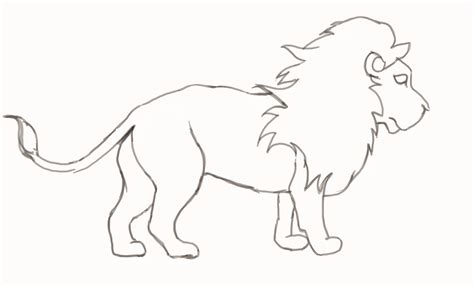 lion drawing for children