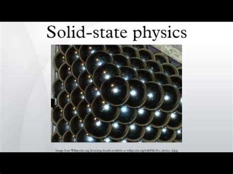 Solid-state physics - YouTube