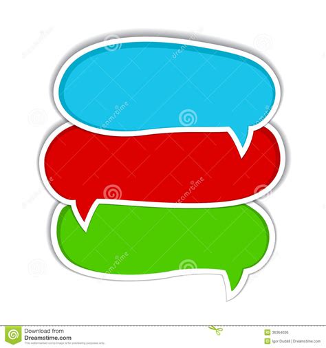 Set of Colorful Speech Bubbles Stock Illustration - Illustration of comic, peel: 36364036