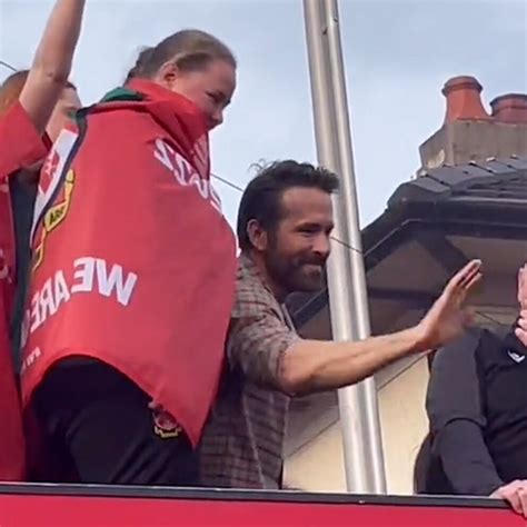 Video Ryan Reynolds waves to Welsh soccer fans during team's victory ...