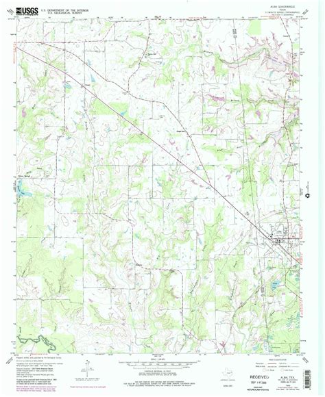 Classic USGS Alba Texas 7.5'x7.5' Topo Map – MyTopo Map Store