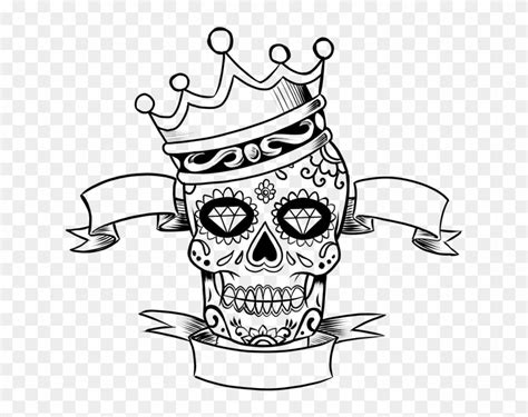 Sugar Skull Coloring Pages - Free Transparent PNG Clipart Images Download