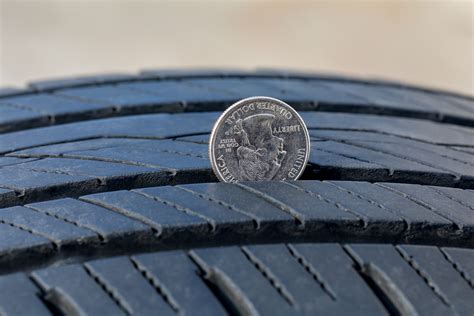 Checking-Tire-Depth-With-Quarter-Coin | TireMart.com Tire Blog