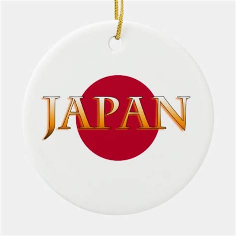 JAPAN Double-Sided CERAMIC ROUND CHRISTMAS ORNAMENT | Zazzle