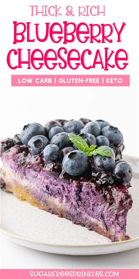 Thick & Creamy Low Carb Blueberry Cheesecake (Gluten-Free)