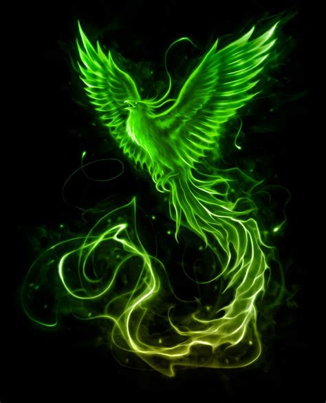 Green Phoenix | Phoenix images, Phoenix artwork, Phoenix wallpaper