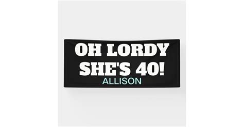 Funny 40th Birthday Party Personalized Banner | Zazzle