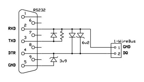 RS232 to 1-Wire interface - need help understanding the schematic ...