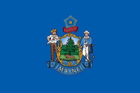 Stock Illustration - Maine state flag