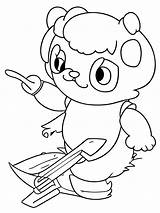 Scissor Skills coloring Pages scissor Bear  sketch template