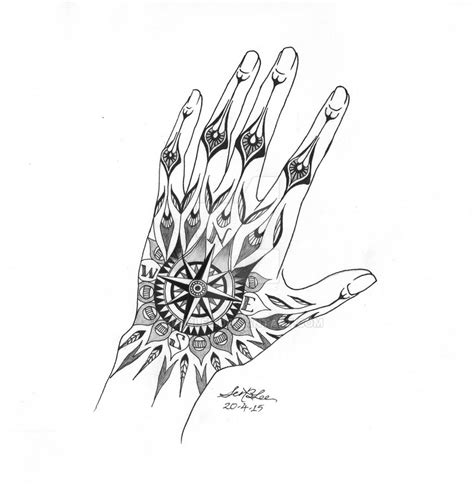 Hand Compass Tattoo Design by SenBLee on DeviantArt