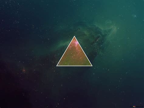 Space triangle 2K wallpaper download