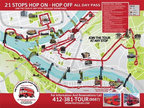 Hop On Hop Off Pittsburgh Map | Printable Templates Free