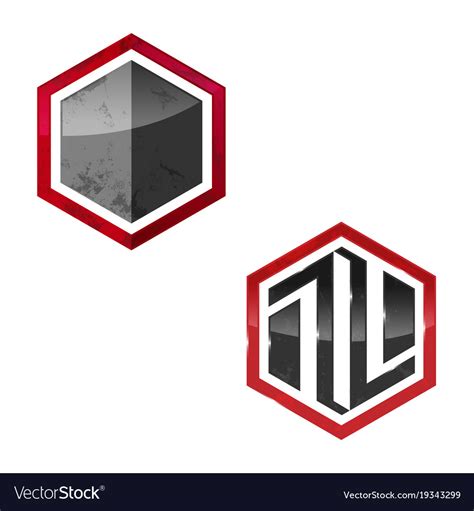 Hexagon logo concept template Royalty Free Vector Image