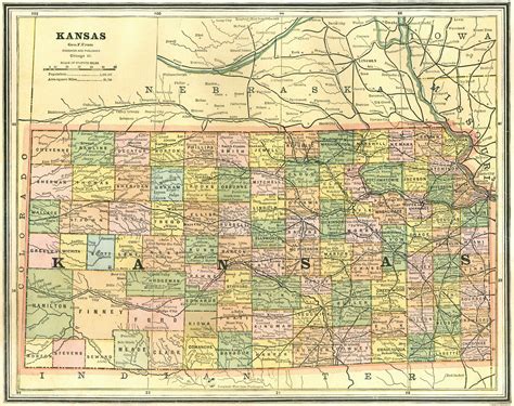 Map Of Kansas Counties With Names