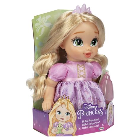 Disney Princess Deluxe 8 inch Rapunzel Baby Doll Includes Tiara and Bottle for Children Ages 2 ...