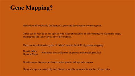 SOLUTION: Gene mapping an introduction - Studypool