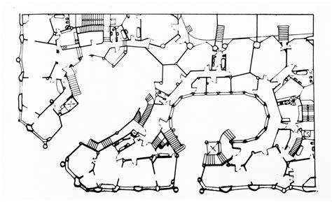 ANTONI GAUDI, CASA MILA, TYPICAL FLOOR PLAN, BARCELONA, SPAIN, 1905 ...