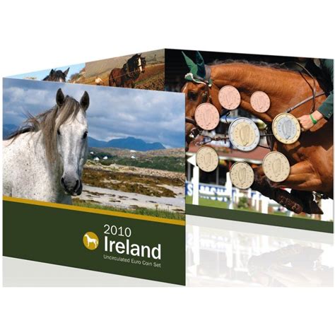 IRELAND Official Euro Coin Set 2010 BU Irish Animals (Horse) inside ...