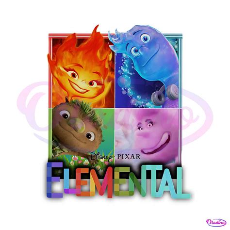 Disney Pixar Disney Elemental Characters PNG Silhouette File - Oladino