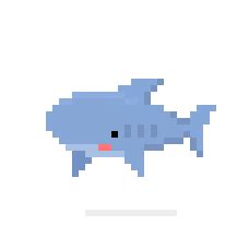 Shark by Lucile Patron Animal Crossing, How To Pixel Art, Piskel Art, Arte Gif, 8 Bit Art, Pixel ...