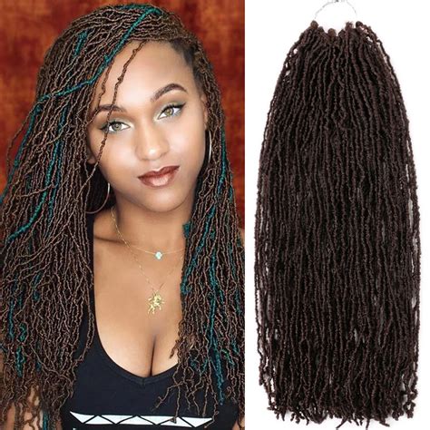 GUOHUI Micro Faux Locs Crochet Hair, 36 Inch Packs Color Natural Black ...