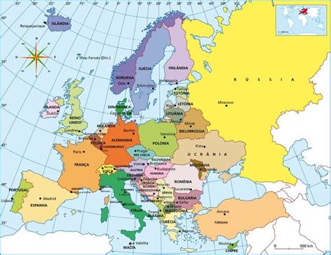 Mapa da Europa | Mapa de europa, Mapa politico de europa, Europa fisica | Europe map, World map ...