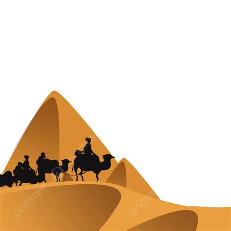 Desert Caravan Silhouette Vector Png Desert Silk Road - vrogue.co