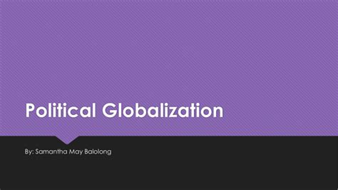 Political Globalization