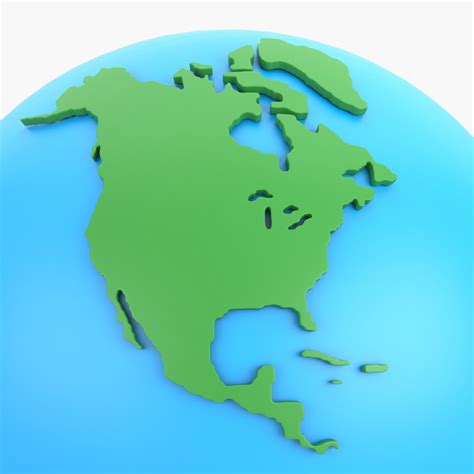 3D world continents - TurboSquid 1270056