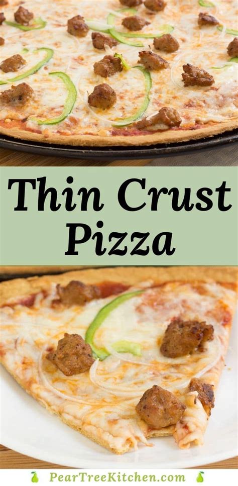 No Yeast Pizza Dough Recipe - easy recipe for a thin crispy pizza crust made without yeast. No ...