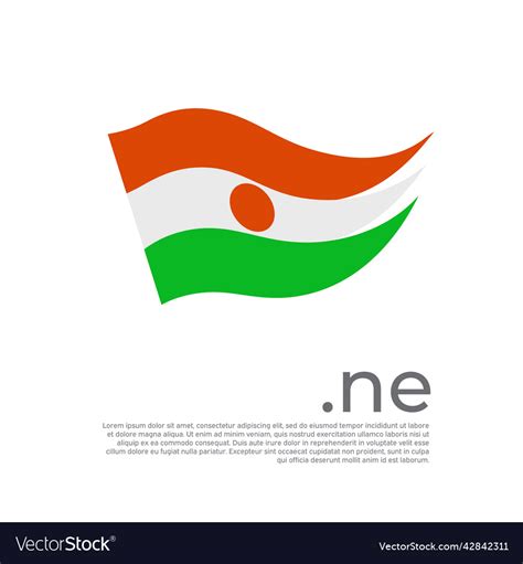 Niger flag stylized design nigerian national Vector Image