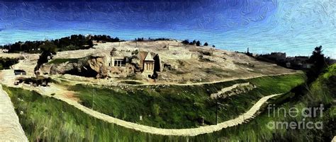 Mount of Olives Panorama Painting 1 Mixed Media by QuAttro Studio - Fine Art America