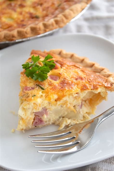 Ham and Cheese Quiche - Laughing Spatula