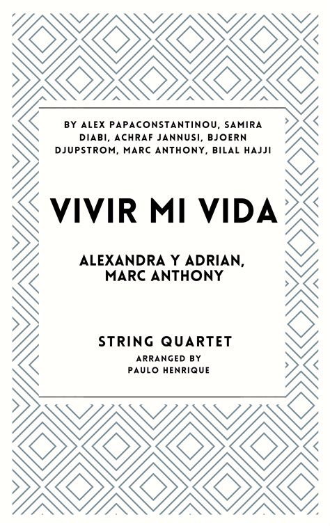 Vivir Mi Vida Sheet Music | Alexandra Y Adrian | String Quartet