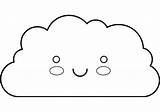 Cute Cloud Coloring Page To Print – Colorless Drawings sketch template