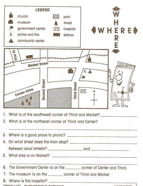 Free Map Skills Worksheets