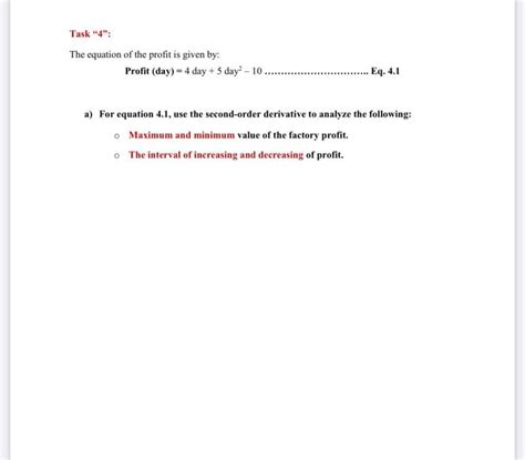 Solved The equation of the profit is given by: Profit (day) | Chegg.com