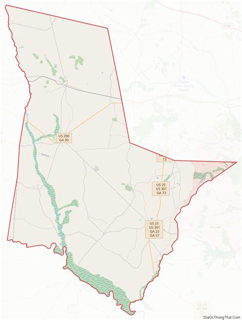 Map of Tattnall County, Georgia - Thong Thai Real