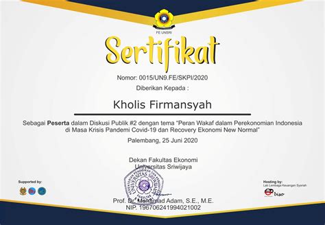 Sertifikat Pelatihan