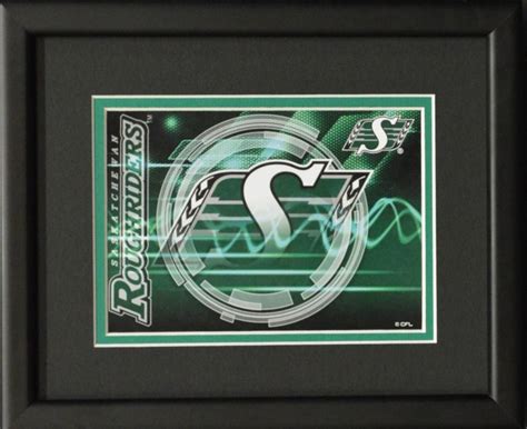 SASKATCHEWAN ROUGHRIDERS LOGO - 8X10 FRAME - AJW Sportscards