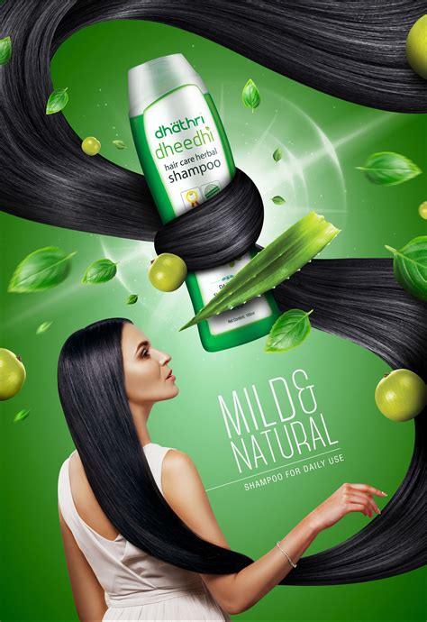 Natural & Mild Hair Shampoo on Behance | Ads creative, Hair poster ...