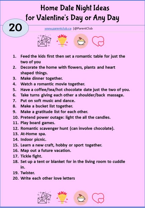 20 Home Date Night Ideas for Valentine's Day or Any Day