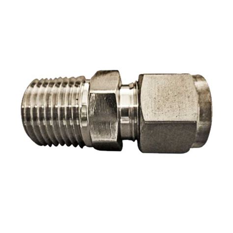 Stainless Steel Male Connector - 3/8 Inch Tube x 3/8 Inch Male ...