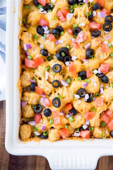 The whole family will love this easy Taco Tater Tot Casserole! You can ...