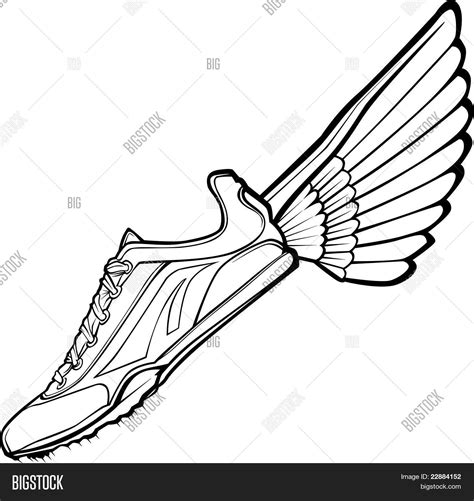 Track Shoe Wing Vector & Photo (Free Trial) | Bigstock