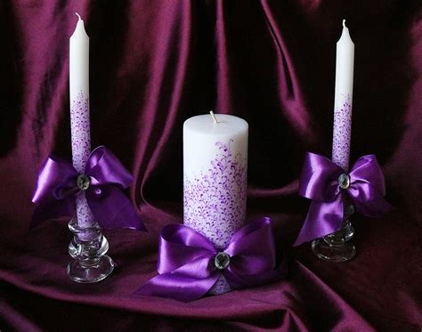 Purple Wedding Unity Candle from the collection of by DiAmoreDS